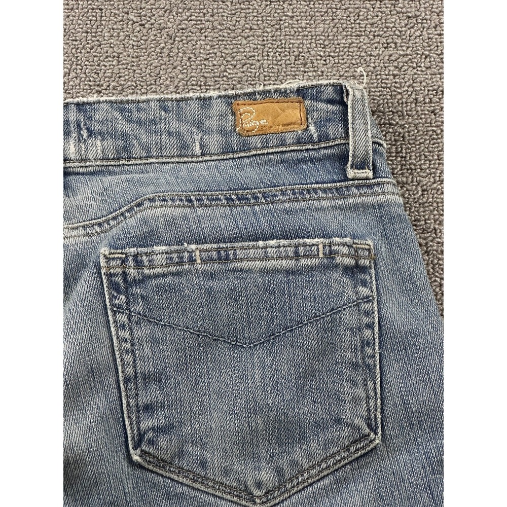 Paige Jeans Women 27 Blue Laurel Canyon Bootcut Low Rise Stretch USA Made Hippie - Picture 7 of 8